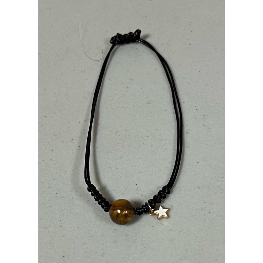 Black Brown Tiger’s Eye Crystal Gemstone Friendship Bracelet Jewelry 🤎⭐️ #boho